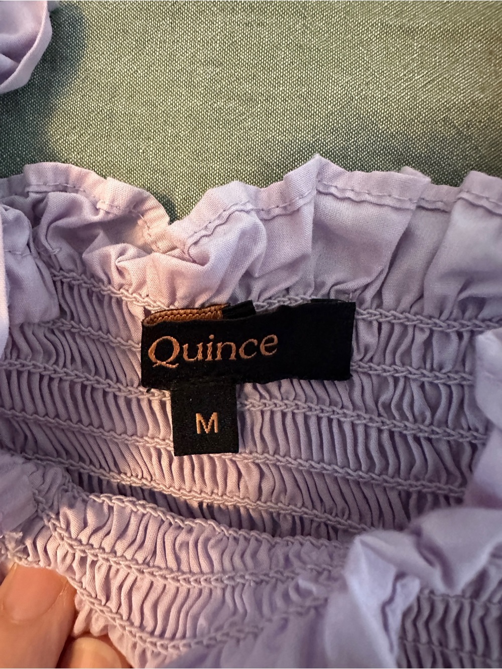 Quince Lavender Smocked Ruffle-Shoulder Maxi Dress - Picture 2 of 2